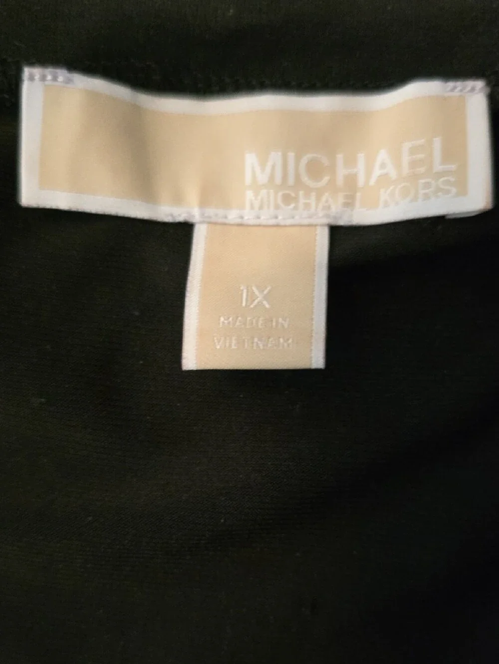 Michael Kors Black Top with Gold Zip Detail